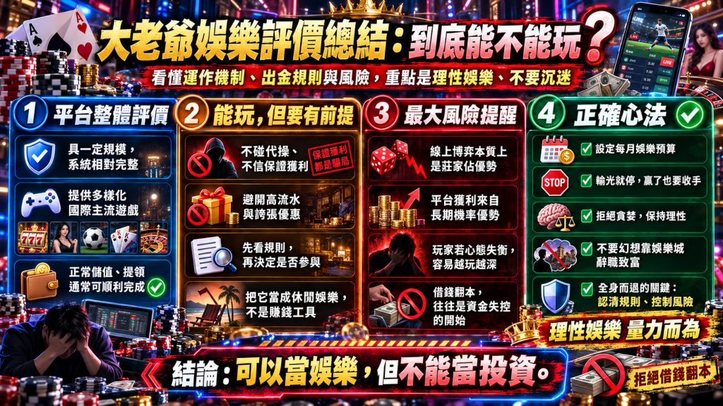 想了解大老爺娛樂城的服務項目與運作方式？先掌握平台資訊，再評估是否適合自己。