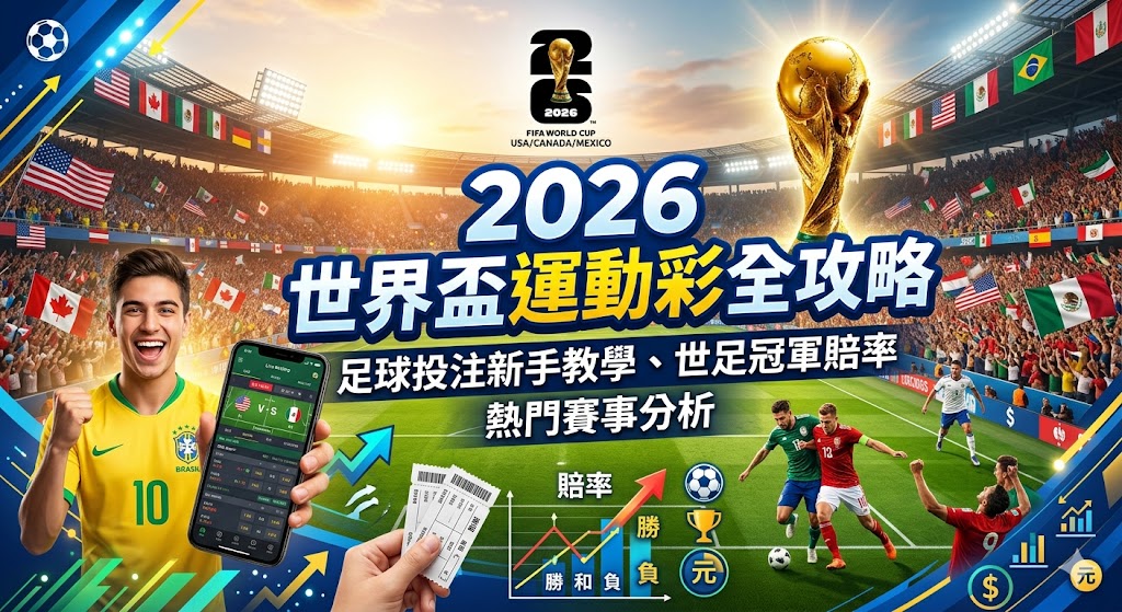 2026世界盃運動彩全攻略｜足球投注新手教學、世足冠軍賠率與熱門賽事分析