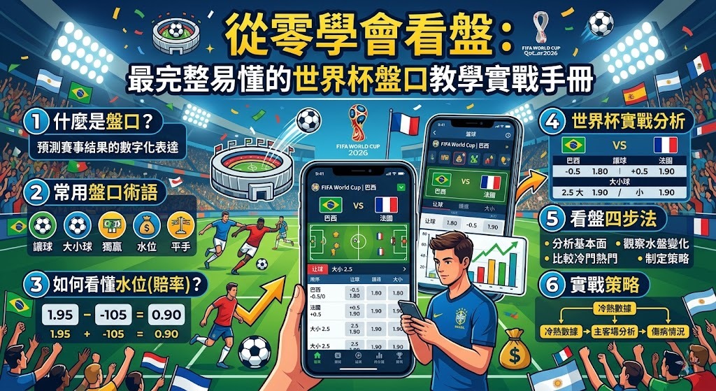 從零學會看盤：最完整易懂的世界杯盤口教學實戰手冊